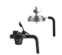 Tapa con pico vertedor para Tarros Mason de boca ancha, tapa Flip-Tip con asa - hermética e impermeable para bebidas, salsas para ensaladas y almacenamiento de alimentos (2 unidades)