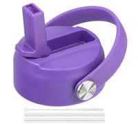 Tapa con popote para botellas de agua Hydro Flask de boca ancha. Tapa superior con popote compatible con Hydro Flask de 32 y 40 oz. Tapa de repue