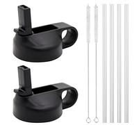 Tapa con popote para Hydro Flask de boca estándar o boca ancha, tapas deportivas, accesorios para botella de agua, tapa de popote de repuesto superior, paquete de 2