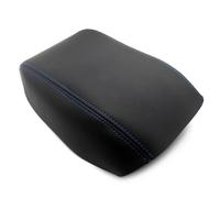 Tapa Consola Central Cuero Microfibra Para Coche Cubierta Repuesto Para Reposabrazos Embellecedor Para Golf 6 MK6 2010 2011-2013(Black with blue line)