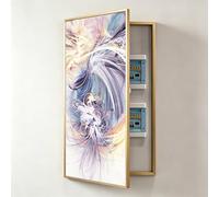 Tapa Contador Eléctrico Interior,Grande Cuadro Oculto Para Centralita,Moderno Decorativo Caja Medidor EléCtrico,Tapa Contador Luz Vertical,Apto Para Comedor,Dormitorio(Gold-L,70 * 140cm)