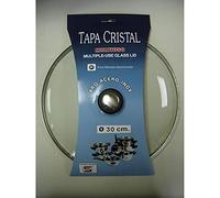 TAPA CRISTAL INOX CON VALVULA 30 CM