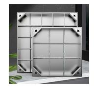 Tapa cuadrada de acero inoxidable para inspección, apta para pavimentos, 60 x 60 cm, ideal para zonas residenciales, estacionamientos, calles comunitarias, uso comercial (5 cm de profundidad)