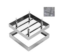 Tapa cuadrada de acero inoxidable para tanque séptico, 80 x 80 x 5 cm, ideal para patios, calles, granjas, escuelas, y solución segura