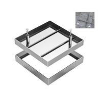 Tapa cuadrada de acero inoxidable para tanque séptico oculto para patios, calles, granjas y escuelas (60 x 60 x 5 cm), resistente al óxido