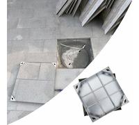 Tapa Cuadrada Desmontable y Duradera para fosa séptica con Marco - 50x50x5 cm. Tapa integrada para el desagüe Que facilita el Acceso a Caminos y Patios.