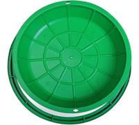 Tapa Cuadrada Duradera para Tumba enterrada con Tapa Redonda de Resina - Tapa de Drenaje Invisible para césped y Patio, 50 cm/19,7 Pulgadas de diámetro, Resistente a la Intemperie y Elegante