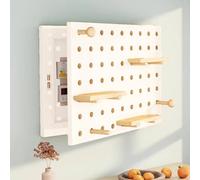 Tapa Cuadro Electrico Caja de Fusibles de Tablero Perforado, Cubierta de Gabinete de Madera Maciza, Caja de Medidor Eléctrico Creativa, Pintura Decorativa(White,50 x 70 cm (19 3/4" x 27 1/2"))