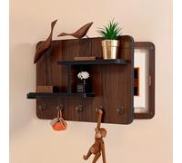 Tapa Cuadro Electrico Cubierta Decorativa para Panel de Caja Interruptores, Puerta Decorativa para Cubierta Interruptor Eléctrico, Cubierta Caja Fusibles Madera(Brown Left,40x30cm/15.7x11.8in)