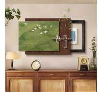Tapa Cuadro Electrico Cubierta Multifuncional para Caja de Fusibles, Pintura de Pared de Arenisca Tapa Decorativa para Caja de Interruptores(Brown-B,55x40cm/21.7x15.7in)