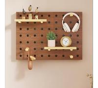 Tapa Cuadro Electrico De Madera Con Estante Y Ganchos Para Caja De Fusibles: Moderna Para Panel Eléctrico, Protección Tablero Perforado(Brown1,70 * 50cm/27.6 * 19.7in)