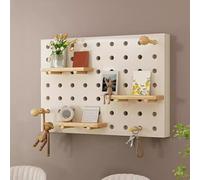 Tapa Cuadro Electrico De Madera Con Estante Y Ganchos Para Caja De Fusibles: Moderna Para Panel Eléctrico, Protección Tablero Perforado(White1,60 * 50cm/23.6 * 19.7in)