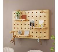 Tapa Cuadro Electrico De Madera Con Estante Y Ganchos Para Caja De Fusibles: Moderna Para Panel Eléctrico, Protección Tablero Perforado(Beige1,60 * 40cm/23.6 * 15.7in)