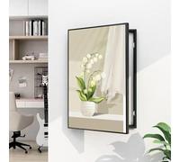 Tapa Cuadro Electrico Decorativo, Decoración De Cubiertas De Cuadros Eléctricos, Panel De Interruptores Ocultos Pintura Decorativa, para Bricolaje, Hotel(Black 1,60 * 80cm/23.6 * 31.5in)