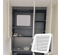Tapa Cuadro Electrico Marco de Arte con Bisagras para Cubrir El Panel Eléctrico, Cubierta del Panel de Interruptores con Orificio Perforado, Caja del Medidor Eléctrico, Decoración Rústica para