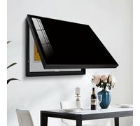 Tapa Cuadro Electrico Panel Eléctrico de Madera en Blanco, Cubierta de Caja de Medidor Eléctrico Multicolor, Tapa Protectora para Colgar en la Pared, Cubiertas de Panel de Disyuntor Vertical(Black,50c