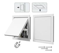 Tapa Cuadro Eléctrico Pladur 200x200 300x300 600x600 mm, Puerta de Acceso Metal Blanco Magnética Push to Open, Trampilla de Inspección para Pared Techo Contador Luz Registro(White,300x600mm)