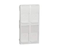 Tapa cuádruple RJ45 keystone polar Schneider Electric New Unica - NU946318