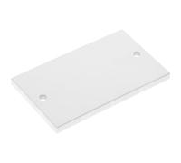 Tapa Cubierta de Placa Ciega 1 Gang Doble con Tornillos Plana de Pared Plástico Blanco Moldeado para Enchufes Eléctricos Caja Trasera