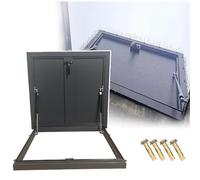 Tapa de acceso de techo de metal galvanizado resistente con junta de sellado, escotilla de ático de 34 x 34 pulgadas, mango de bloqueo de 90 grados para un fácil acceso al techo