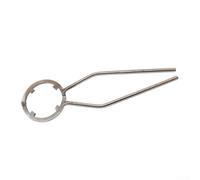 Tapa de acero de 20 l llave para cubo de agua de 32 x 9,2 cm, abridor de cubos, cubierta a prueba de óxido, dispositivo de fijación para barriles de tambor (plata)
