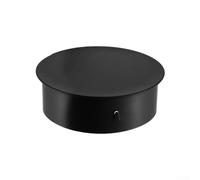 Tapa de acero inoxidable negro para chimenea para tubo de escape de estufa y chimenea, placa de cubierta redonda ajustada para bloquear corrientes de aire, tamaño 50 mm-200 mm (50 mm)
