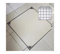 Tapa de Acero Inoxidable para fosa séptica con Base de Barras de Acero de Doble Capa para concreto de Entrada de vehículos 100x100cm (39.4"x39.4")