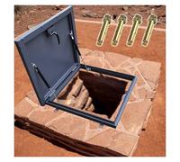 Tapa de acero resistente a la intemperie para puertos de acceso a la azotea de 2040 pulgadas, cubiertas de boca de metal pesado para cubierta de techo de tragaluz de pozo de agua (tamaño interior