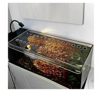 Tapa de Acuario Cubierta de acrílico para pecera, Cuadrada, antisaltos, con Orificio, para Evitar Que los Peces salten, para Proteger a los Gatos(L50xW30cm/19.7x11.8in)