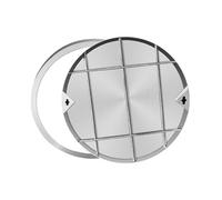 Tapa de Alcantarilla Acero Inoxidable，montaje empotrado, tapa de drenaje oculta, tapa de tanque séptico redonda, for patio, entrada, pavimento y estacionamiento(D70cm/27.5in)