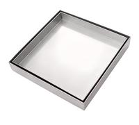 Tapa de Alcantarilla de Acero Inoxidable 304, Tapas de Registro Empotrada Cuadrada, Tapa para Arqueta con Función de Drenaje para Pavimento, Patio y Comunidad(30x30x5cm/12x12x2in)