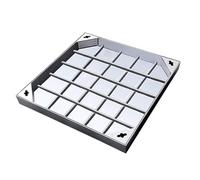 Tapa de alcantarilla empotrada con base, cuadrada, cubierta de lavabo de captura, tapa de cisterna, para interiores y exteriores, para jardín, casas(80 * 80cm/31.4 * 31.4in)