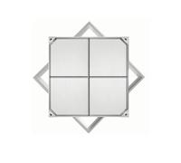 Tapa de alcantarilla empotrada con base, cuadrada, Cubierta y marco de boca sólida, cubierta de lavabo de captura, tapa y base cuadrada de tanque séptico(40 * 40cm/15.7 * 15.7in)