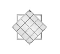 Tapa de alcantarilla empotrada con base, cuadrada, Cubierta y marco de boca sólida, cubierta de lavabo de captura, tapa y base cuadrada de tanque séptico(80 * 80cm/31.4 * 31.4in)