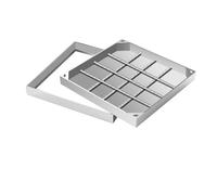 Tapa de alcantarilla empotrada con base, cuadrada, Cubierta y marco de boca sólida, Tapa de pozo o cisterna inspección, invisible, para patios(60 * 60cm/23.6 * 23.6in)