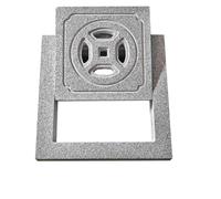 Tapa de alcantarilla empotrada con base, Rejilla Desague Jardin Rejilla de Drenaje de Piedra para Exteriores, tapa de cisterna, cubierta de lavabo de captura(Grey,30 * 30cm/11.8 * 11.8in)