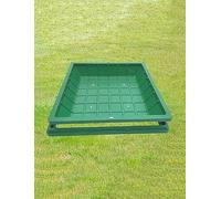 Tapa de alcantarilla empotrada con marco, tapa de alcantarilla invisible de plástico, tapa cuadrada for tanque séptico, resistente a la intemperie, for parques y escuelas.(Dia 50cm/19.7in)