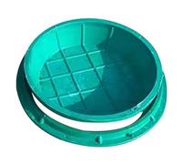 Tapa De Alcantarilla Empotrada For Césped, cubierta de alcantarillado subterráneo para soluciones de drenaje, tapa de cisterna empotrada con Base(40CM/15.7IN)