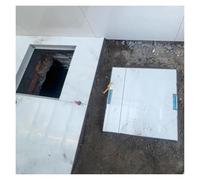 Tapa de alcantarilla Invisible con asa, 21x21 Pulgadas, de Acero Inoxidable, para Suelos de baldosa/Madera/Cemento, Placas de Acceso para fosas sépticas, diseño Duradero y Elegante.