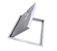 Tapa de alcantarilla invisible con asas, cubierta de inspección cuadrada de acero inoxidable, tapa de cisterna integrada para bodegas de almacenamiento(70 * 70cm/27.5 * 27.5in)