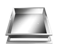 Tapa de Alcantarilla Invisible de Acero Inoxidable para Césped, Tapa de Alcantarilla para Exteriores, Tapa para Arqueta para Patio, Acera y Jardín, Carga Máxima 1000 Kg(50x50x12cm/20x20x5in)