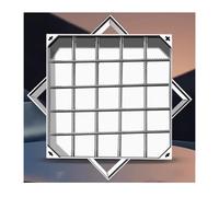 Tapa de alcantarilla Invisible de Acero Inoxidable, Tapa de alcantarilla Cuadrada de Ajuste al RAS de Alta Resistencia con Acabado galvanizado Invisible y Marco de Acero Inoxidable para pati