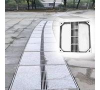 tapa de alcantarilla Pavement Invisible Drain Manhole Cover Frame, Square Septic Tank Decorative Lid Covers, 304 Stainless Steel Inspection Manhole Covers, with Lifting Hook(28x28in)