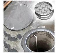 Tapa de alcantarilla Personalizada, Tapa Invisible para Tanque séptico Redonda, Tapa de Pozo de Aguas residuales de Acero Inoxidable empotrada, residencial y Comercial, con Gancho Elevador (