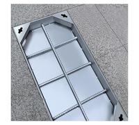 Tapa de alcantarilla Rectangular Oculta de Acero Inoxidable 304 con Parte Superior en Forma de T, Gancho de elevación y Base Caminos y Patios (40 x 65 cm). Diseño Resistente a