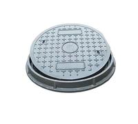 Tapa de alcantarilla sólida, Plástico Polipropileno gris, Tapa de cisterna para lavabo de aguas residuales, Ideal para Arquetas de PVC, Pozos y Registros(40CM/15.7IN)