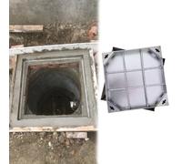 tapa de alcantarilla Square Recessed Manhole Cover 4 2 3 5 6 Inch, Pavement/Driveway/Patio/Yard Invisible Manhole Cover Large, Sewage Basin Cover, Well-hidden Well Cover(H-5in,28x28in)
