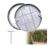 Tapa de alcantarilla, Tapa de alcantarilla de Acero Inoxidable Resistente con Gancho, Tapa de inspección Redonda Personalizable para Jardines, Patios y Parques - Tapa de alcantarilla invisib