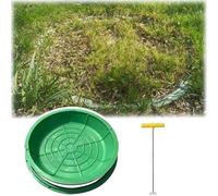 Tapa de alcantarilla, Tapa Decorativa Oculta para Tanque séptico - Tapa de alcantarilla Verde de 32 Pulgadas con Marco para césped/Patio, Tapa de cámara de inspección de Resina (23 3/5 pulga