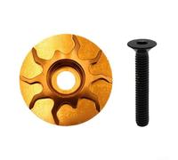 Tapa de aleación de aluminio para auriculares con perno de acero inoxidable para un estilo mejorado y durabilidad (dorado)